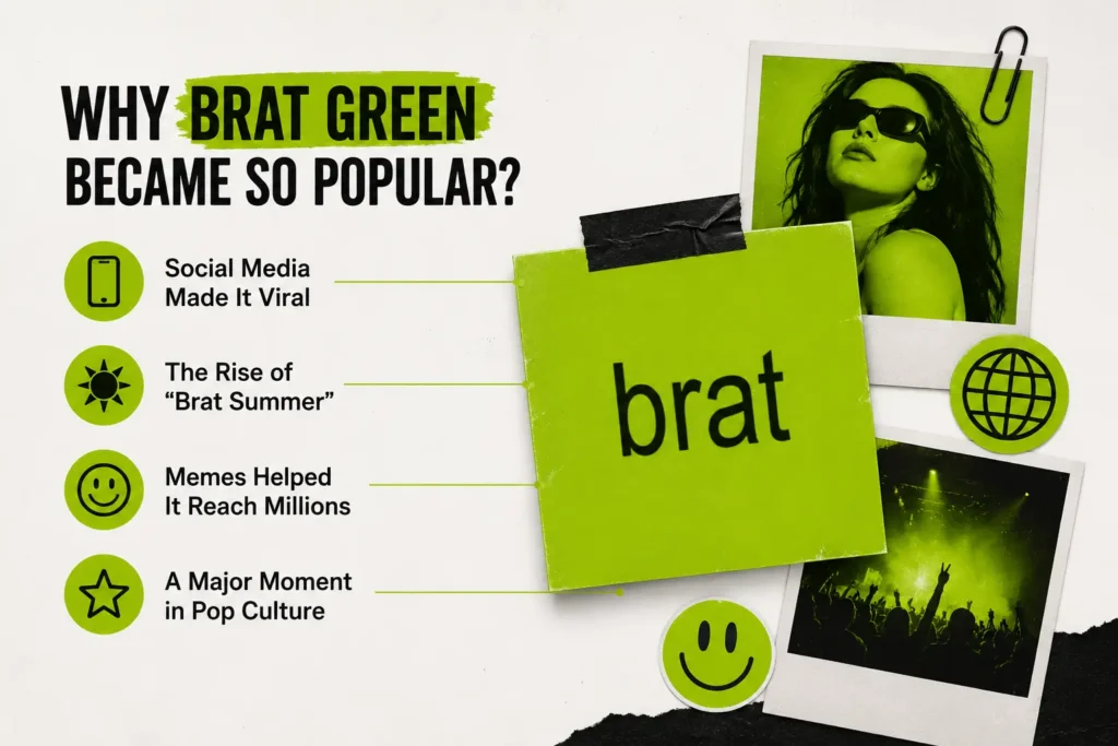 Brat Green became popular through social media, Brat Summer, memes, and pop culture
